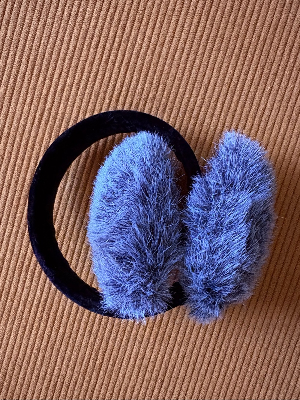 Vintage Plush Faux Fur Ear Muffs - Gray